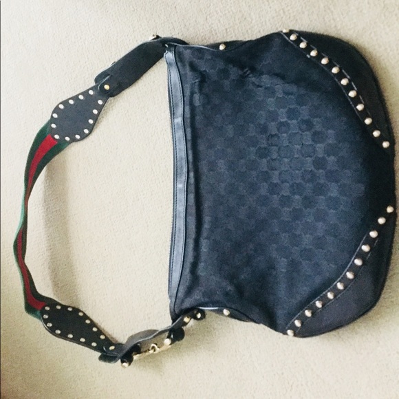 gucci bag with striped strap